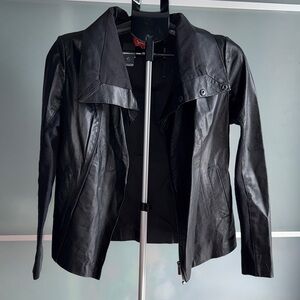 Kirna Zabete Women's Black Leather Jacket